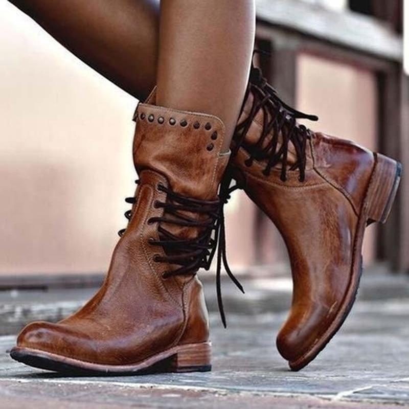 Gianna | Leather Boots with Laces