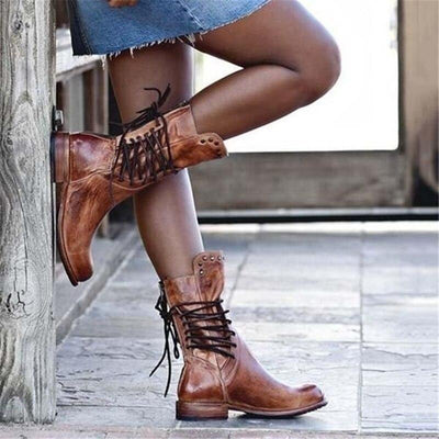 Gianna | Leather Boots with Laces