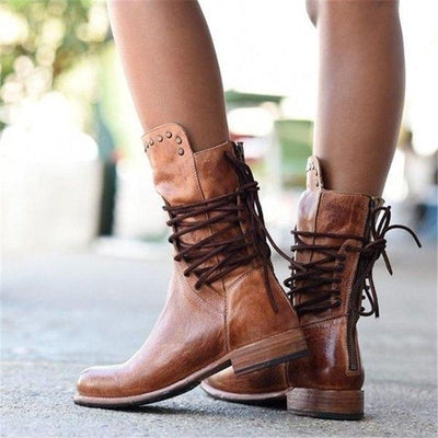 Gianna | Leather Boots with Laces