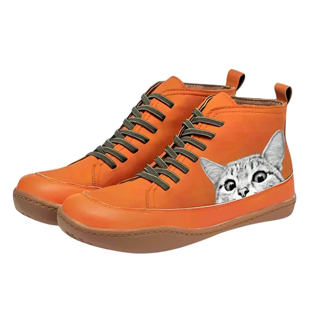 Conrad | Leather Ankle Boots for Cat Lovers