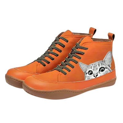 Conrad | Leather Ankle Boots for Cat Lovers