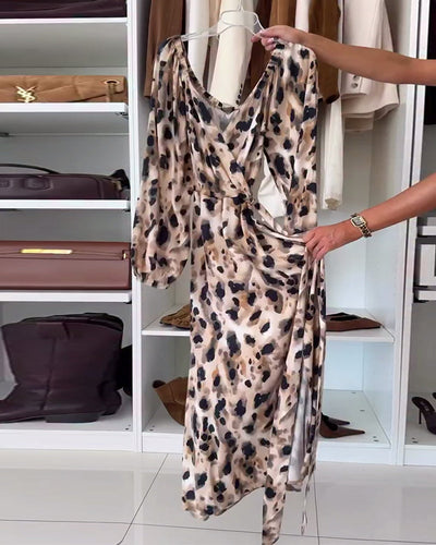 Alina | Printed V-Neck Sexy Dress