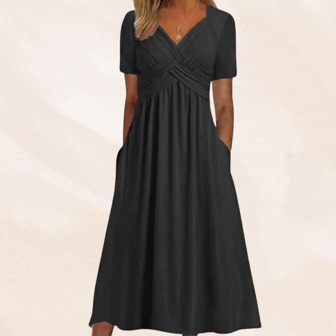 Alexa | Stylish V-neck Dress