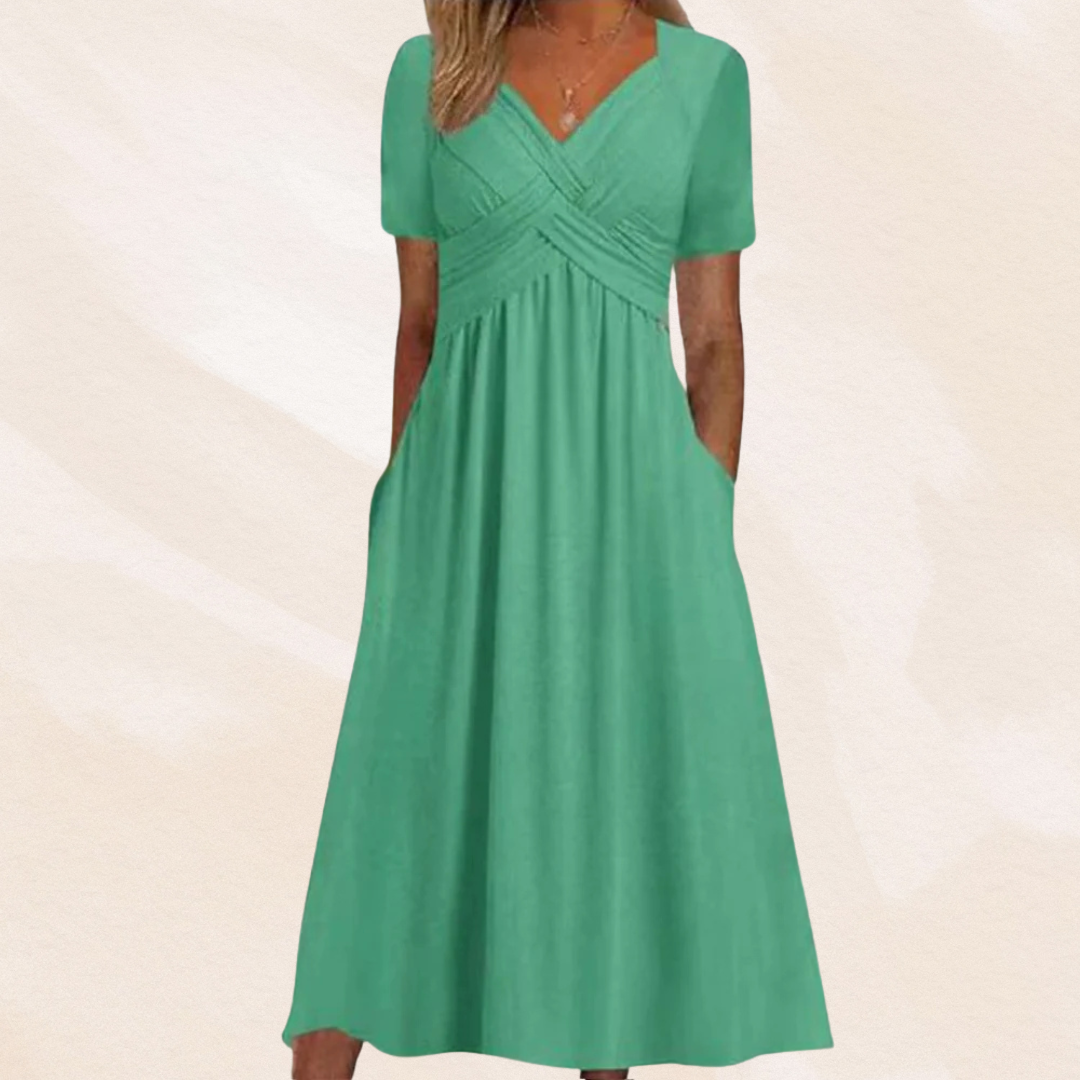 Alexa | Stylish V-neck Dress