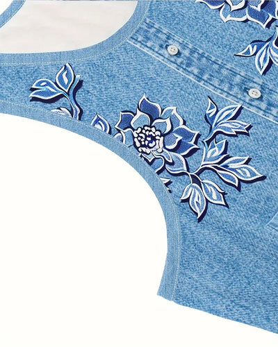 Beatrice | Sleeveless Denim-Look Dress