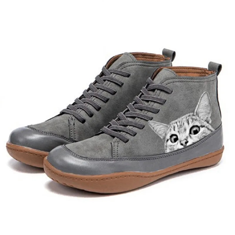 Conrad | Leather Ankle Boots for Cat Lovers