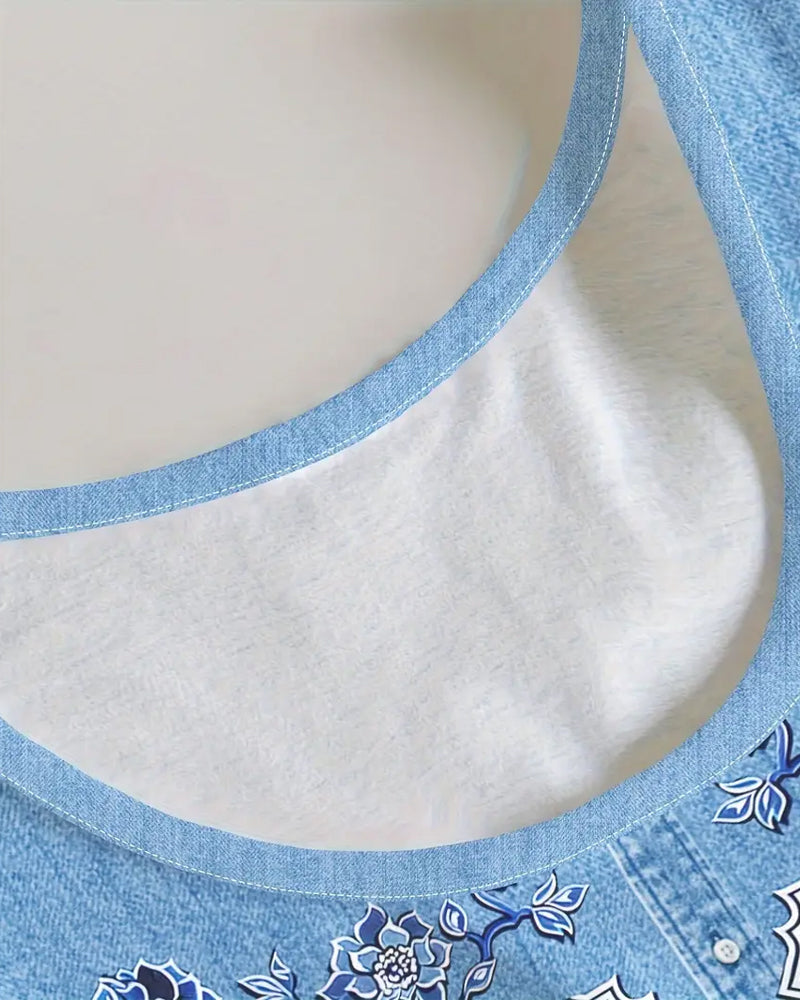 Beatrice | Sleeveless Denim-Look Dress