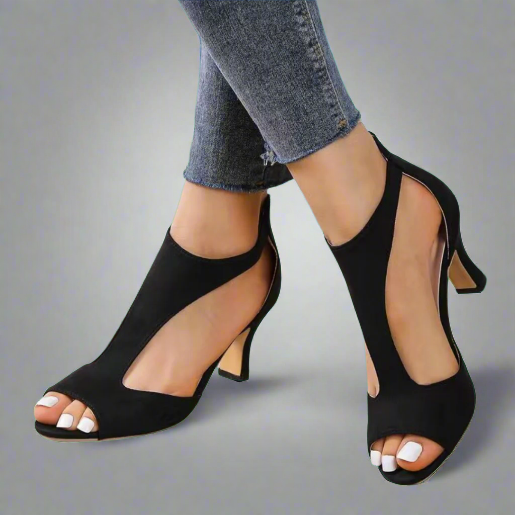 Daisy | Premium Stiletto Sandals with Zipper