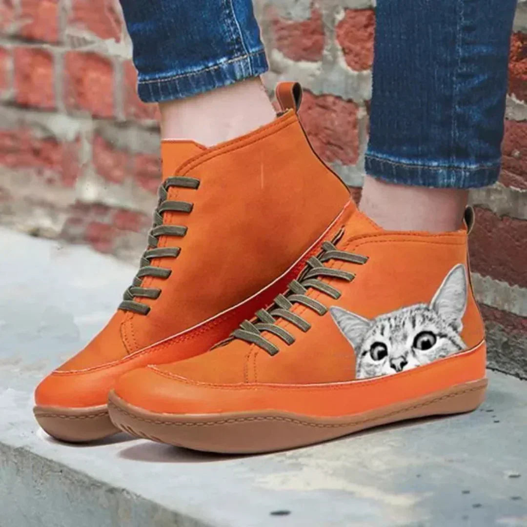 Conrad | Leather Ankle Boots for Cat Lovers