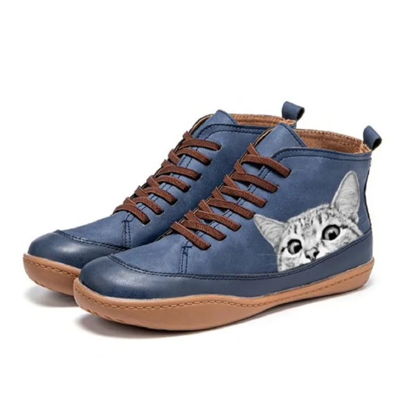 Conrad | Leather Ankle Boots for Cat Lovers