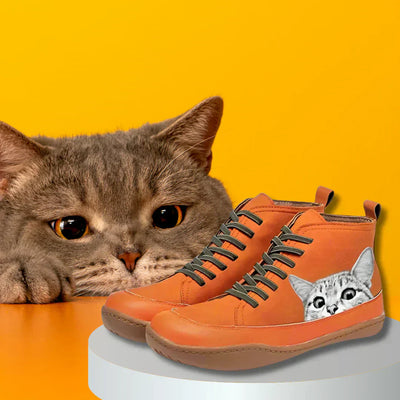 Conrad | Leather Ankle Boots for Cat Lovers