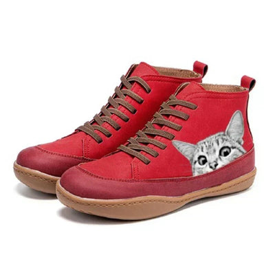 Conrad | Leather Ankle Boots for Cat Lovers
