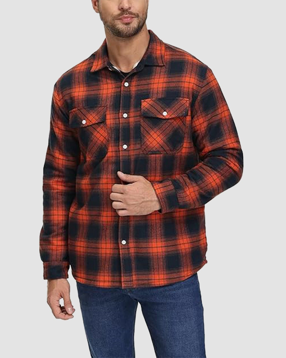 Carl | Warm and Quilted Checkered Overshirt