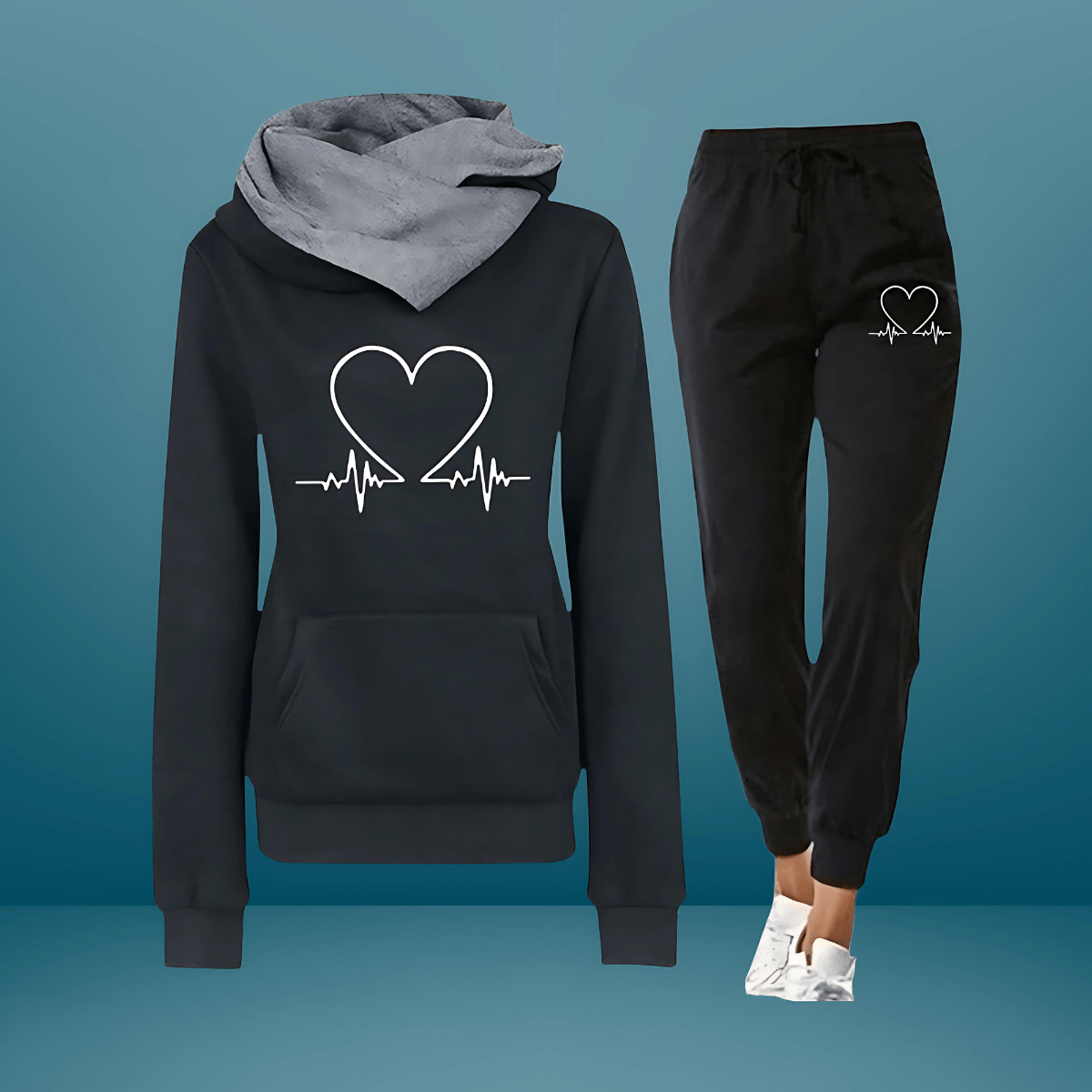 Eliana | Love Heart Hoodie & Jogger Set