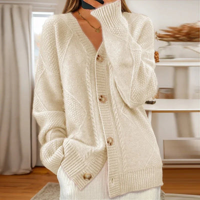 Leah | Cable-Knit Cardigan