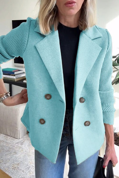 Madison | Elegant Knit-Sleeve Blazer