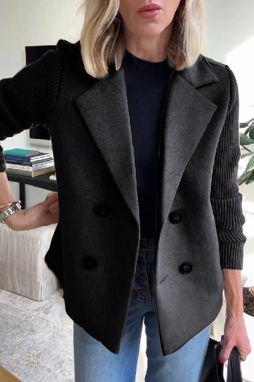 Madison | Elegant Knit-Sleeve Blazer