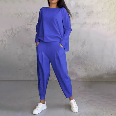 Coraline | Two-Piece Set with Long Sleeve Top and Loose Pants